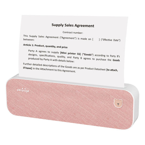 PeriPage A4 Paper Printer Thermal Transfer Printer Wirless Photo Printer USB BT Picture Printers Support 2''/3''/4''Paper Width
