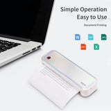 PeriPage A4 Paper Printer Thermal Transfer Printer Wirless Photo Printer USB BT Picture Printers Support 2''/3''/4''Paper Width