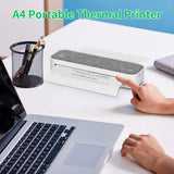 PeriPage A4 Paper Printer Thermal Transfer Printer Wirless Photo Printer USB BT Picture Printers Support 2''/3''/4''Paper Width