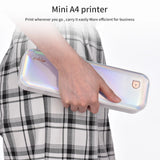 PeriPage A4 Paper Printer Thermal Transfer Printer Wirless Photo Printer USB BT Picture Printers Support 2''/3''/4''Paper Width