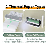 PeriPage A4 Paper Printer Thermal Transfer Printer Wirless Photo Printer USB BT Picture Printers Support 2''/3''/4''Paper Width
