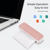 PeriPage A4 Paper Printer Thermal Transfer Printer Wirless Photo Printer USB BT Picture Printers Support 2''/3''/4''Paper Width