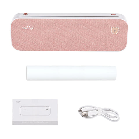 PeriPage A4 Paper Printer Thermal Transfer Printer Wirless Photo Printer USB BT Picture Printers Support 2''/3''/4''Paper Width